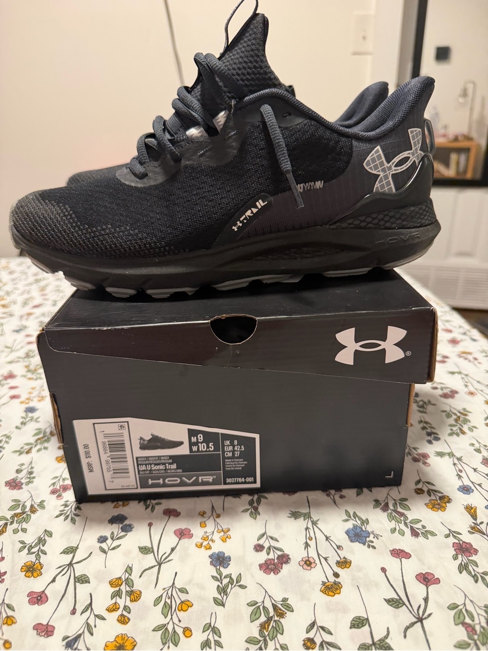 Under Armour Black Men's HOVR Trail Running Sneakers